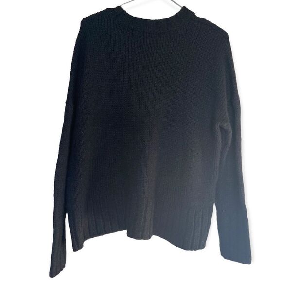 En Thread NWT Black Crew-Neck Wool-Blend Knit Sweater Size XS - Picture 8 of 8